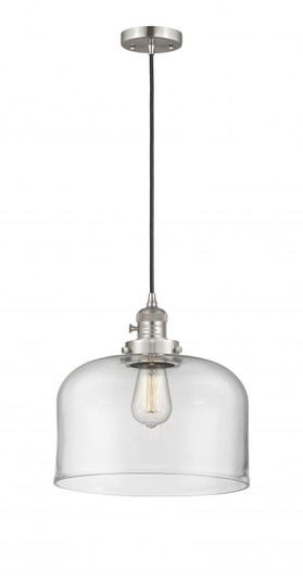 Bell - 1 Light - 12 inch - Brushed Satin Nickel - Cord hung - Mini Pendant (3442|201CSW-SN-G72-L)