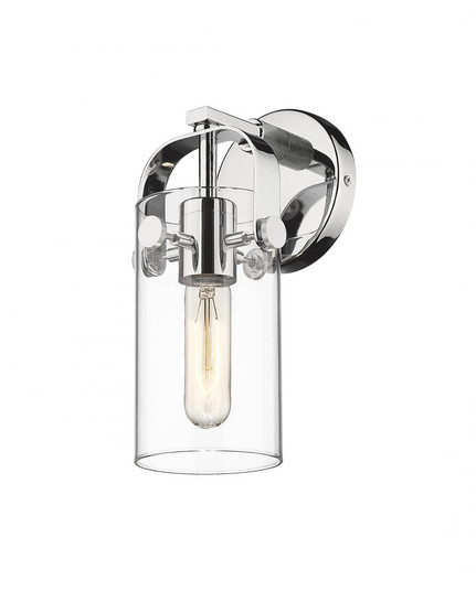 Pilaster - 1 Light - 7 inch long Glass - Polished Chrome - Sconce (3442|423-1W-PC-4CL-LED)