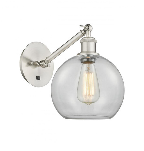 Athens - 1 Light - 8 inch - Brushed Satin Nickel - Sconce (3442|317-1W-SN-G122-8-LED)