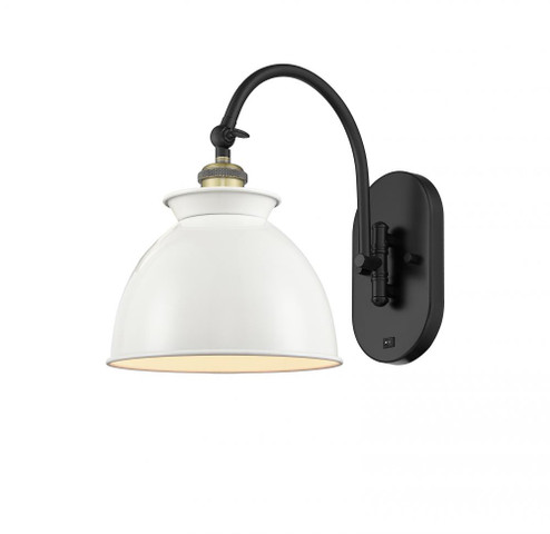 Adirondack - 1 Light - 8 inch - Black Antique Brass - Adjustable Swing Arm (3442|518-1W-BAB-M14-W-LED)
