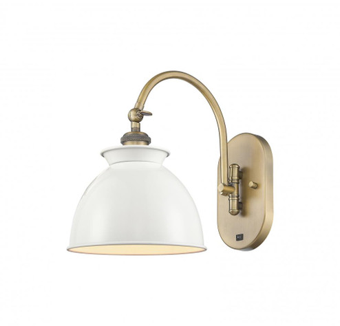 Adirondack - 1 Light - 8 inch - Brushed Brass - Adjustable Swing Arm (3442|518-1W-BB-M14-W)