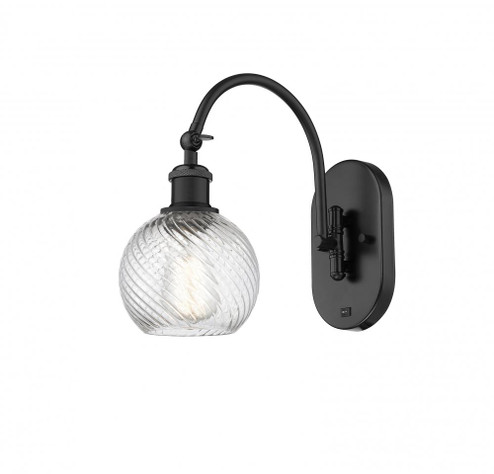 Athens Twisted Swirl 1 Light 6 inch Sconce (3442|518-1W-BK-G1214-6)