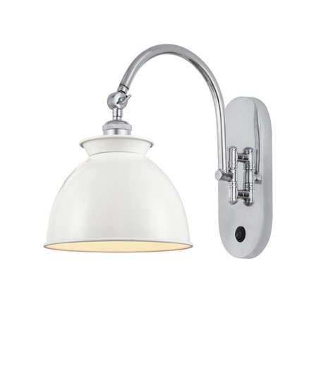 Adirondack - 1 Light - 8 inch - Polished Chrome - Adjustable Swing Arm (3442|518-1W-PC-M14-W-LED)