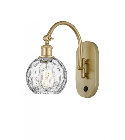 Athens Water Glass - 1 Light - 6 inch - Satin Gold - Sconce (3442|518-1W-SG-G1215-6)