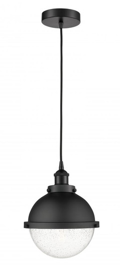 Hampden - 1 Light - 9 inch - Matte Black - Cord hung - Mini Pendant (3442|616-1PH-BK-HFS-84-BK-LED)