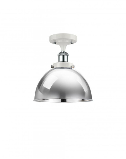 Derby - 1 Light - 10 inch - White Polished Chrome - Semi-Flush Mount (3442|916-1C-WPC-MFD-10-PC-LED)