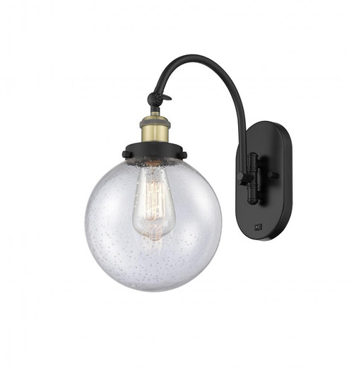 Beacon - 1 Light - 8 inch - Black Antique Brass - Adjustable Swing Arm (3442|918-1W-BAB-G204-8-LED)
