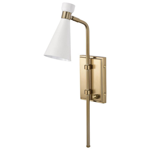 Prospect; 1 Light; Wall Sconce; Matte White with Burnished Brass (81|60/7396)