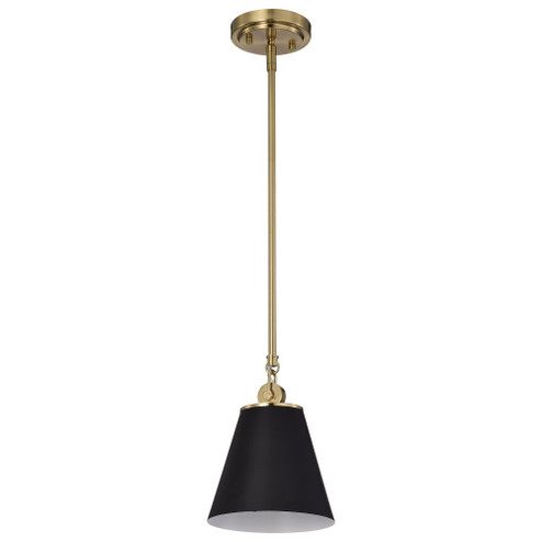 Dover; 1 Light; Small Pendant; Black with Vintage Brass (81|60/7408)