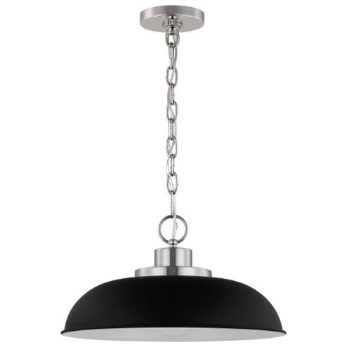 Colony; 1 Light; Small Pendant; Matte Black with Polished Nickel (81|60/7482)