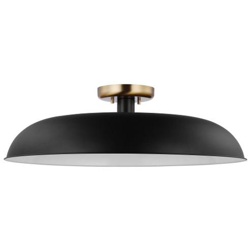 Colony; 1 Light; Large Semi-Flush Mount Fixture; Matte Black with Burnished Brass (81|60/7497)