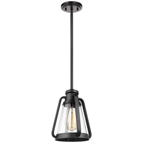Everett; 1 Light; 7 Inch Mini Pendant; Matte Black Finish with Clear Glass (81|60/7551)