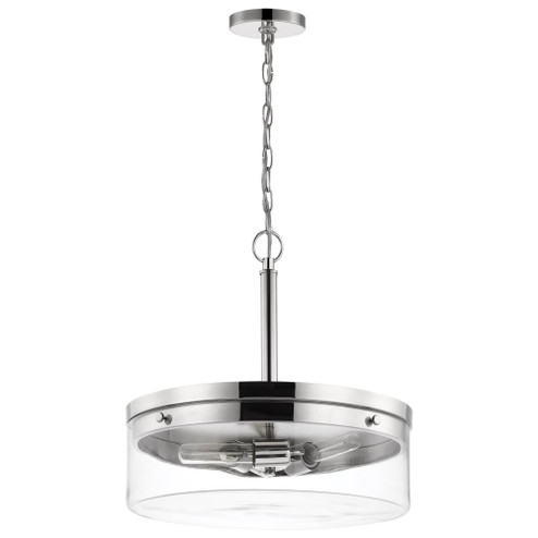 Intersection; 3 Light; Pendant; Polished Nickel with Clear Glass (81|60/7630)