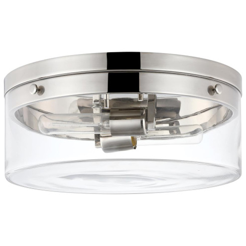 Intersection; Small Flush Mount Fixture; Polished Nickel with Clear Glass (81|60/7636)