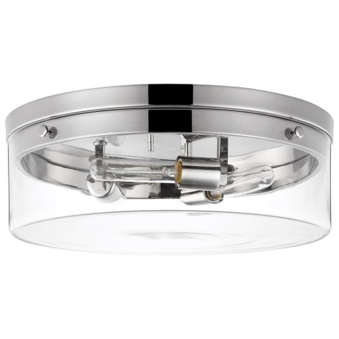 Intersection; Large Flush Mount Fixture; Polished Nickel with Clear Glass (81|60/7638)