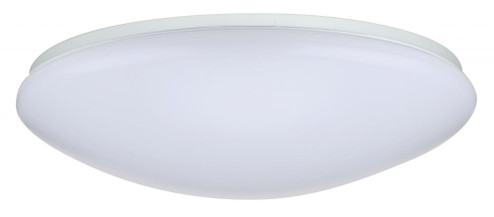 19 inch; Flush Mounted LED Fixture; CCT Selectable; Round; White Acrylic (81|62/1218)