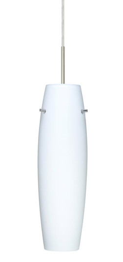 Besa Suzi 14 Pendant Opal Matte Satin Nickel 1x9W LED, 15Ft. Cord (127|1JC-489707-LED-SN-L)