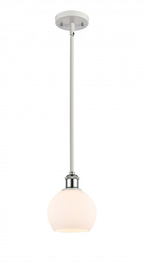 Athens - 1 Light - 6 inch - White Polished Chrome - Mini Pendant (3442|516-1S-WPC-G121-6-LED)