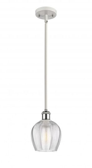 Norfolk - 1 Light - 6 inch - White Polished Chrome - Mini Pendant (3442|516-1S-WPC-G462-6)