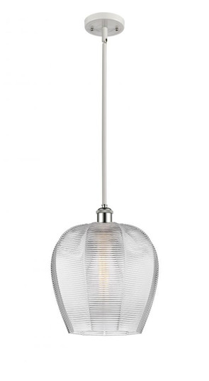 Norfolk - 1 Light - 12 inch - White Polished Chrome - Mini Pendant (3442|516-1S-WPC-G462-12-LED)
