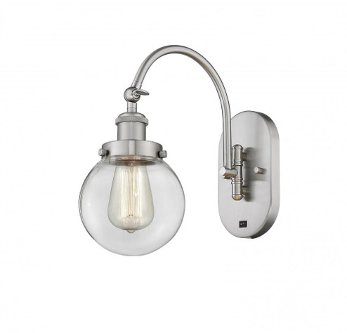 Beacon - 1 Light - 6 inch - Brushed Satin Nickel - Adjustable Swing Arm (3442|918-1W-SN-G202-6)