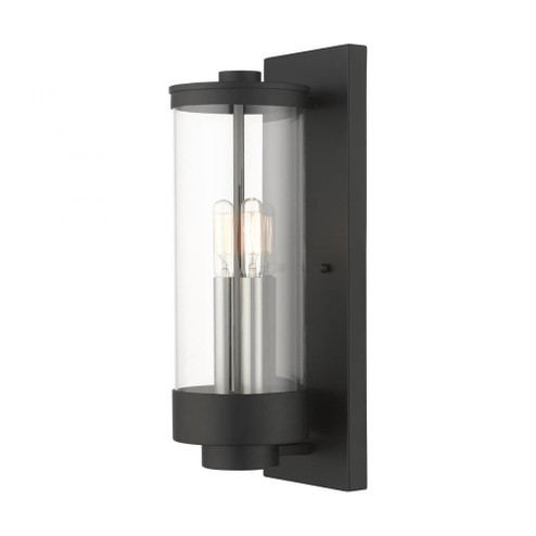 2 Lt Textured Black Outdoor Wall Lantern (108|20722-14)