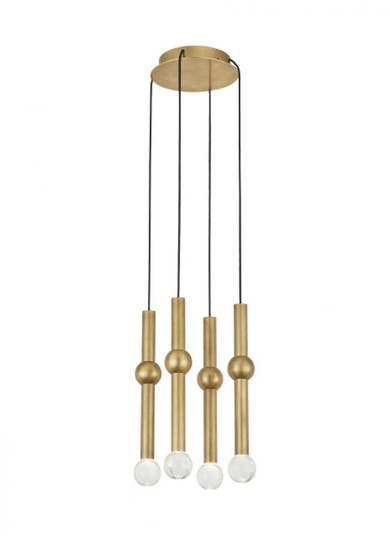 Guyed 4 Light Chandelier (7355|700TRSPGYD4RNB-LED930)