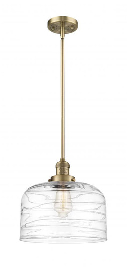 Bell - 1 Light - 12 inch - Brushed Brass - Stem Hung - Mini Pendant (3442|201S-BB-G713-L-LED)