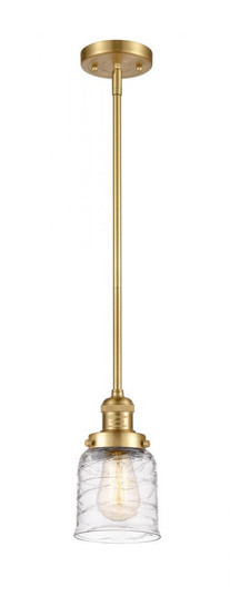 Bell - 1 Light - 5 inch - Satin Gold - Stem Hung - Mini Pendant (3442|201S-SG-G513-LED)