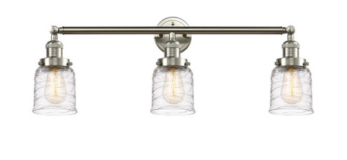 Bell - 3 Light - 30 inch - Brushed Satin Nickel - Bath Vanity Light (3442|205-SN-G513-LED)