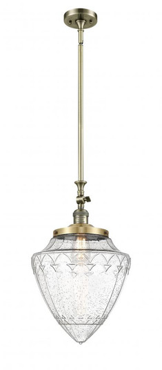 Bullet - 1 Light - 12 inch - Antique Brass - Stem Hung - Mini Pendant (3442|206-AB-G664-12)