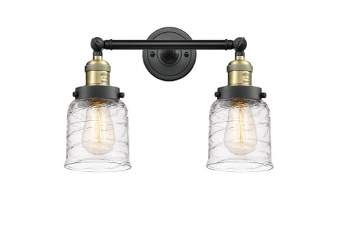 Bell - 2 Light - 16 inch - Black Antique Brass - Adjustable Bath Vanity Light (3442|208-BAB-G513-LED)