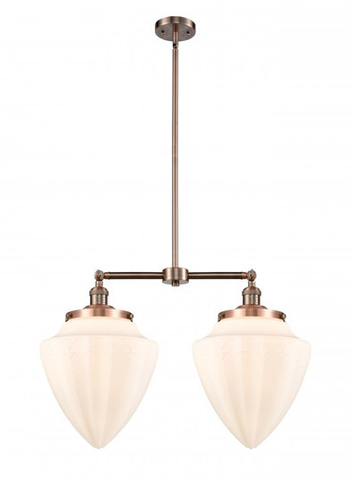 Bullet - 2 Light - 24 inch - Antique Copper - Stem Hung - Adjustable Island Light (3442|209-AC-G661-12-LED)