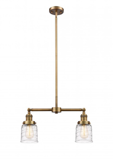 Bell - 2 Light - 21 inch - Brushed Brass - Stem Hung - Adjustable Island Light (3442|209-BB-G513-LED)