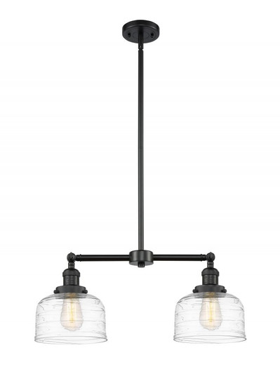 Bell - 2 Light - 21 inch - Matte Black - Stem Hung - Adjustable Island Light (3442|209-BK-G713)
