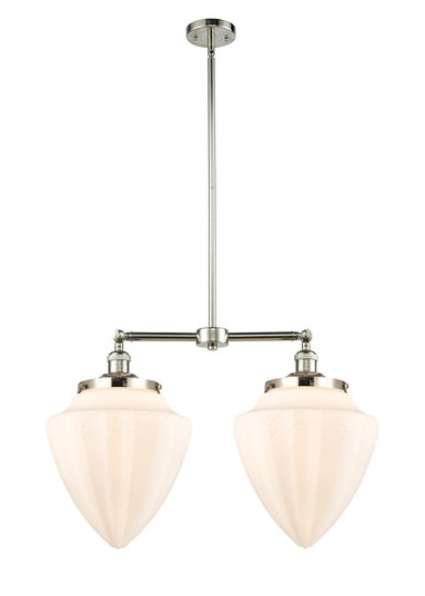 Bullet - 2 Light - 24 inch - Polished Nickel - Stem Hung - Adjustable Island Light (3442|209-PN-G661-12-LED)