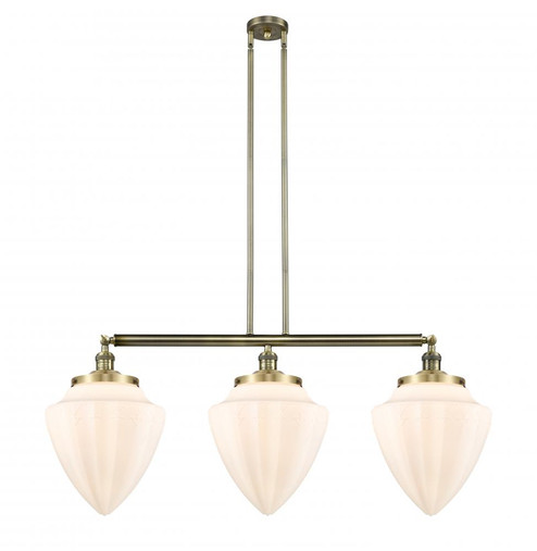 Bullet - 3 Light - 40 inch - Antique Brass - Stem Hung - Adjustable Island Light (3442|213-AB-G661-12)