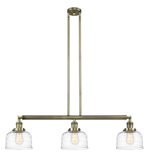 Bell - 3 Light - 41 inch - Antique Brass - Stem Hung - Adjustable Island Light (3442|213-AB-G713-LED)