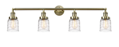 Bell - 4 Light - 42 inch - Antique Brass - Adjustable Bath Vanity Light (3442|215-AB-G513-LED)