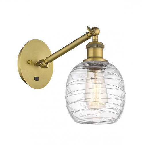 Belfast - 1 Light - 6 inch - Brushed Brass - Adjustable Sconce (3442|317-1W-BB-G1013-LED)