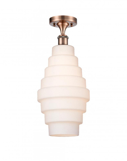 Cascade - 1 Light - 8 inch - Antique Copper - Semi-Flush Mount (3442|516-1C-AC-G671-8)