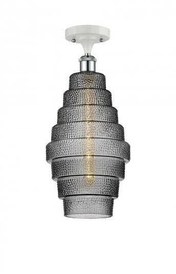 Cascade - 1 Light - 8 inch - White Polished Chrome - Semi-Flush Mount (3442|516-1C-WPC-G673-8)