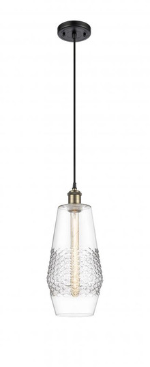 Windham - 1 Light - 7 inch - Black Antique Brass - Cord hung - Mini Pendant (3442|516-1P-BAB-G682-7-LED)