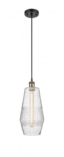 Windham - 1 Light - 7 inch - Black Antique Brass - Cord hung - Mini Pendant (3442|516-1P-BAB-G684-7)