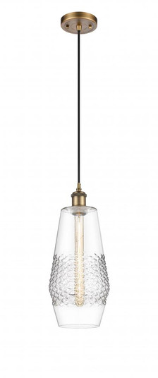 Windham - 1 Light - 7 inch - Brushed Brass - Cord hung - Mini Pendant (3442|516-1P-BB-G682-7)