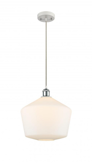 Cindyrella - 1 Light - 12 inch - White Polished Chrome - Cord hung - Mini Pendant (3442|516-1P-WPC-G651-12)