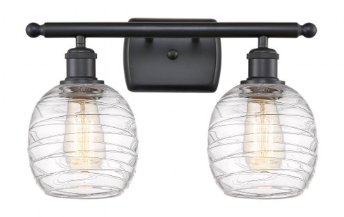 Belfast - 2 Light - 16 inch - Matte Black - Bath Vanity Light (3442|516-2W-BK-G1013)