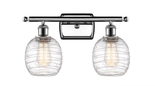 Belfast - 2 Light - 16 inch - Polished Chrome - Bath Vanity Light (3442|516-2W-PC-G1013-LED)