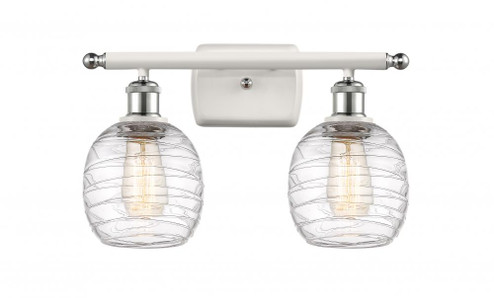 Belfast - 2 Light - 16 inch - White Polished Chrome - Bath Vanity Light (3442|516-2W-WPC-G1013-LED)