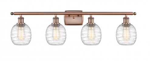 Belfast - 4 Light - 36 inch - Antique Copper - Bath Vanity Light (3442|516-4W-AC-G1013-LED)